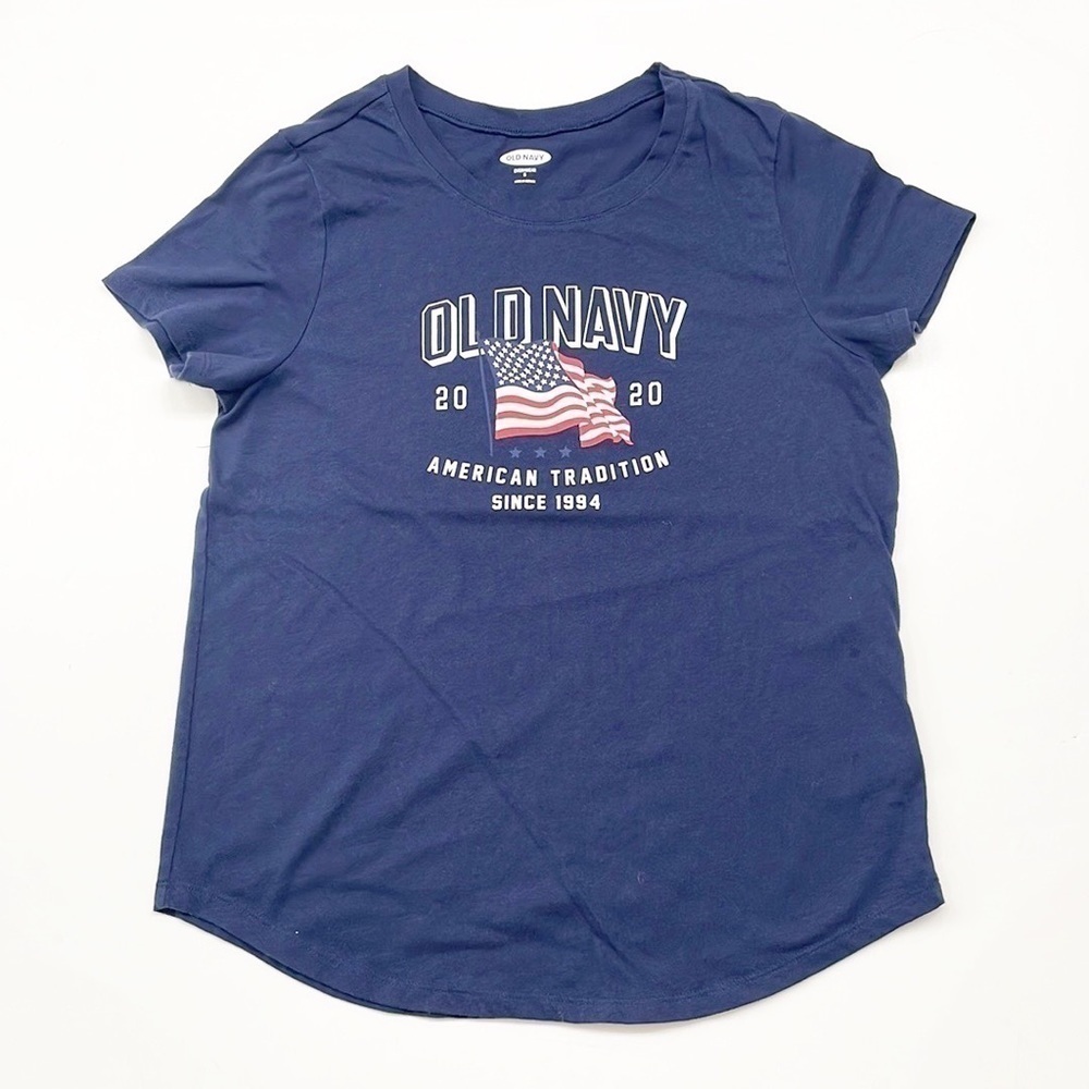 Old Navy navy blue American flag short sleeve t-shirt